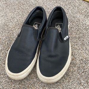 Black Leather Women’s Vans